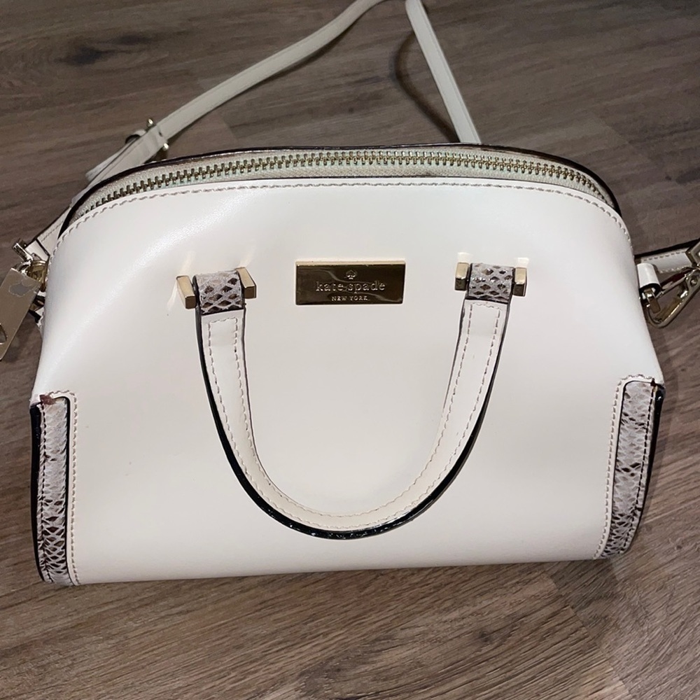 Kate Space Ivory/Snake Small Crossbody Bag